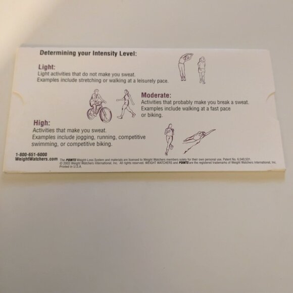 WeightWatchers Points Booster Activity Calculator For FlexPoints-NEW - Picture 3 of 3